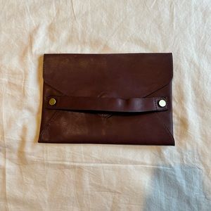 Burgundy clutch topshop